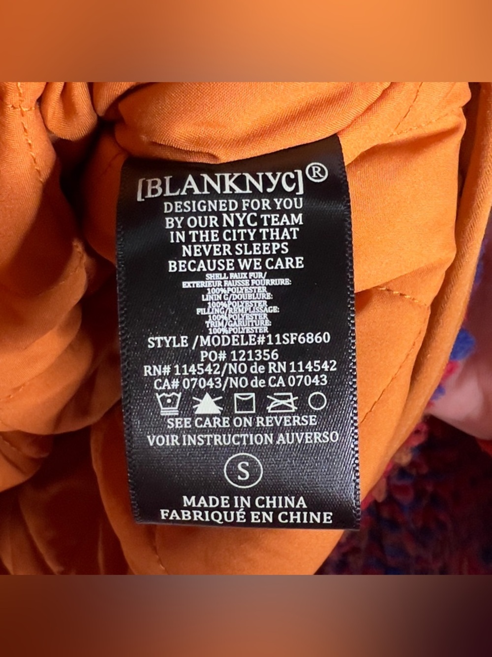 Blank NYC Sherpa Teddy Bear Button Up Jacket Women's Small Aztec Geometric - Picture 5 of 9